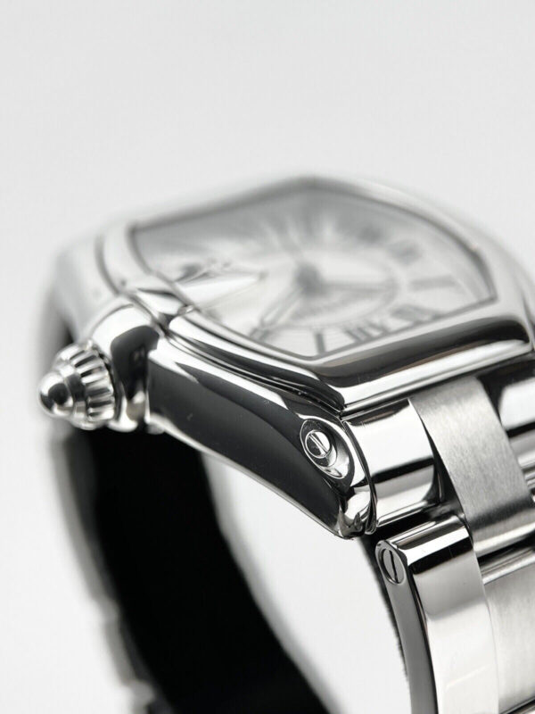 57_a22cb821-f692-4f26-8e39-720573e40961 Cartier Roadster 2510 Automatic Silver Roman Dial Watch Large Size 37mm Watch
