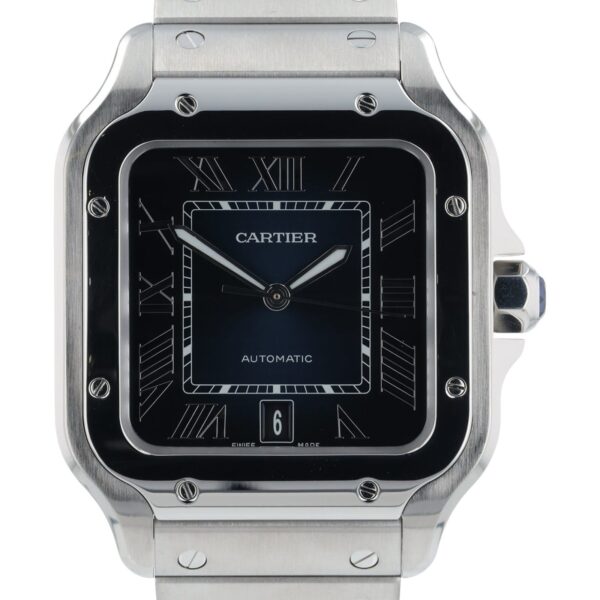 Cartier Santos Stainless Steel Blue Dial 39.8mm Automatic Men’s Watch WSSA0013