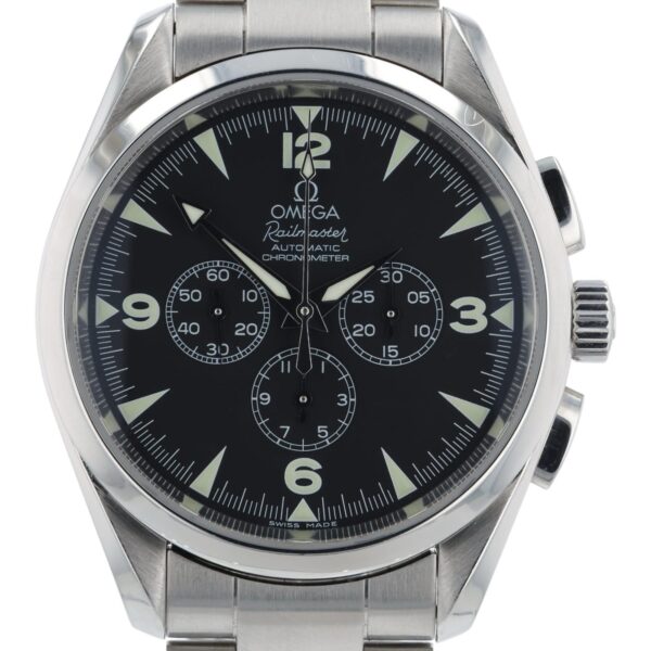 57_a65ccc69-2cba-4b59-996c-a252c459ae7c Omega Railmaster Stainless Steel Black Dial 42mm Automatic Mens Watch 2812.52.37