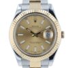 Rolex Datejust II Gold & Steel Champagne Dial 41mm Automatic Men’s Watch 116333