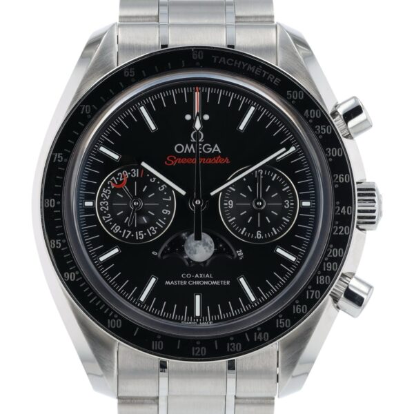 Omega Speedmaster Moonphase Steel Black Dial 44.25mm Mens 304.33.44.52.02.001