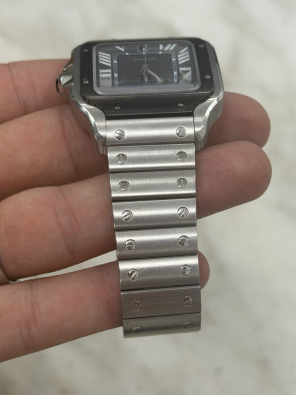 Cartier Santos Stainless Steel Grey Dial 39.8mm Automatic Men’s Watch WSSA0037