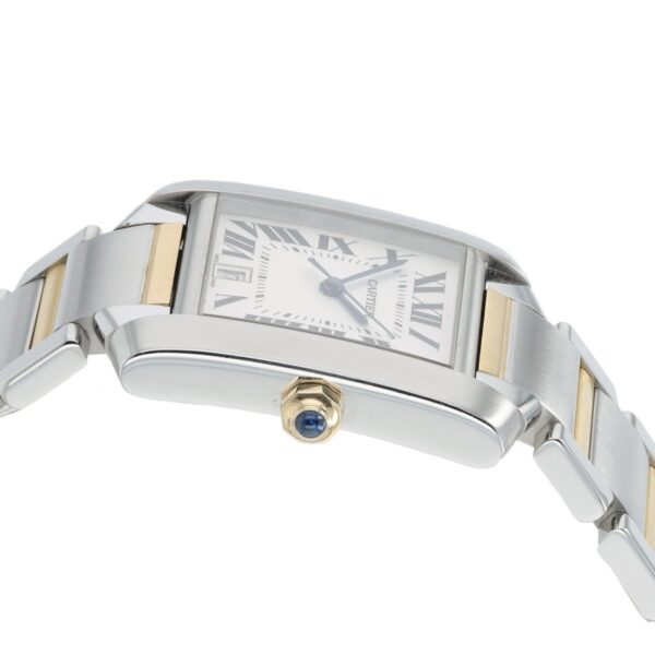 Cartier Tank Francaise Silver Dial Gold & Steel 28mm Automatic Womens W51005Q4
