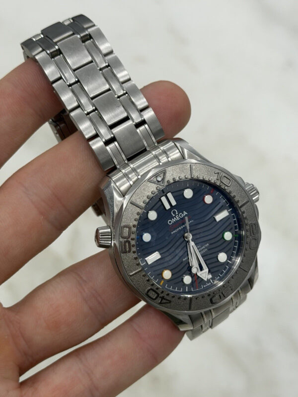 Omega Seamaster Beijing 2022 Automatic Chronometer Blue Dial Mens Watch