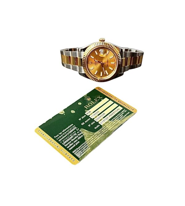 Rolex Datejust II Gold & Steel Champagne Dial 41mm Automatic Men’s Watch 116333