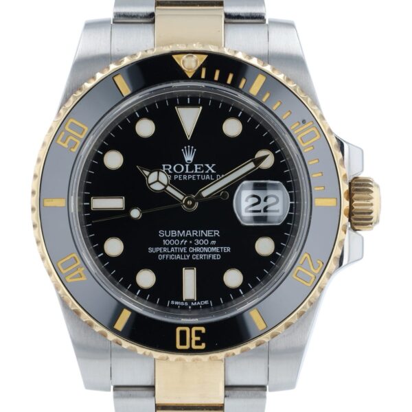 Rolex Submariner Black Dial Gold & Steel 40mm Automatic Men’s Watch 116613LN