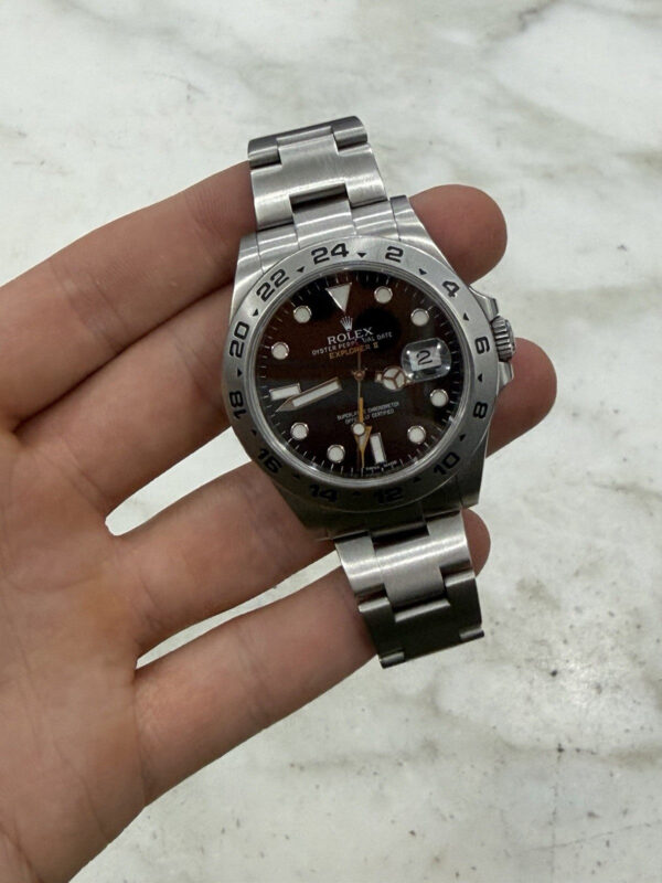 Rolex Explorer II Stainless Steel Black Dial 42mm Automatic Mens Watch 216570