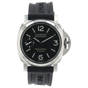 57_c50f810a-e59e-4a86-ae57-2f43b6c1b61a Panerai Luminor Marina 8 Days Steel Black Dial 44mm Manual Wind Mens PAM00510