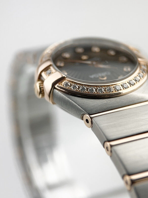 Omega Constellation Rose Gold & Steel Brown Dial 24mm Quartz 123.25.24.60.63.001