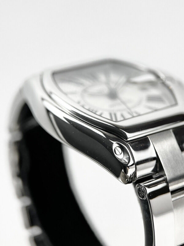 57_cbd6cf2a-a10d-41e3-b503-fb38165cb141 Cartier Roadster 2510 Automatic Silver Roman Dial Watch Large Size 37mm Watch