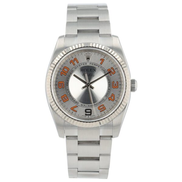 Rolex Air King Stainless Steel Silver Dial 34mm Automatic Mens Watch 114234