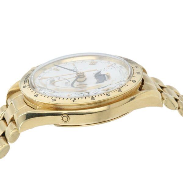 Omega Speedmaster 18k Yellow Gold White Dial 39mm Automatic Mens Watch 175.0034
