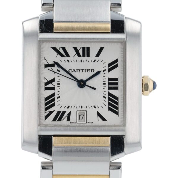 Cartier Tank Francaise Silver Dial Gold & Steel 28mm Automatic Womens W51005Q4