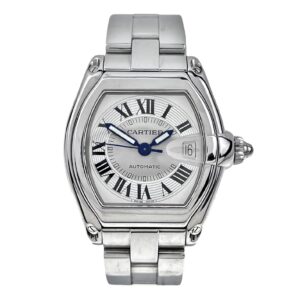 Cartier Roadster 2510 Automatic Silver Roman Dial Watch Large Size 37mm Watch