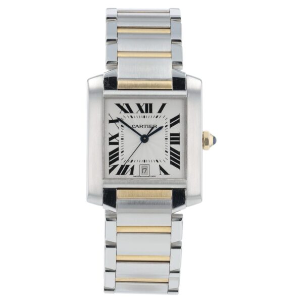 Cartier Tank Francaise Silver Dial Gold & Steel 28mm Automatic Womens W51005Q4