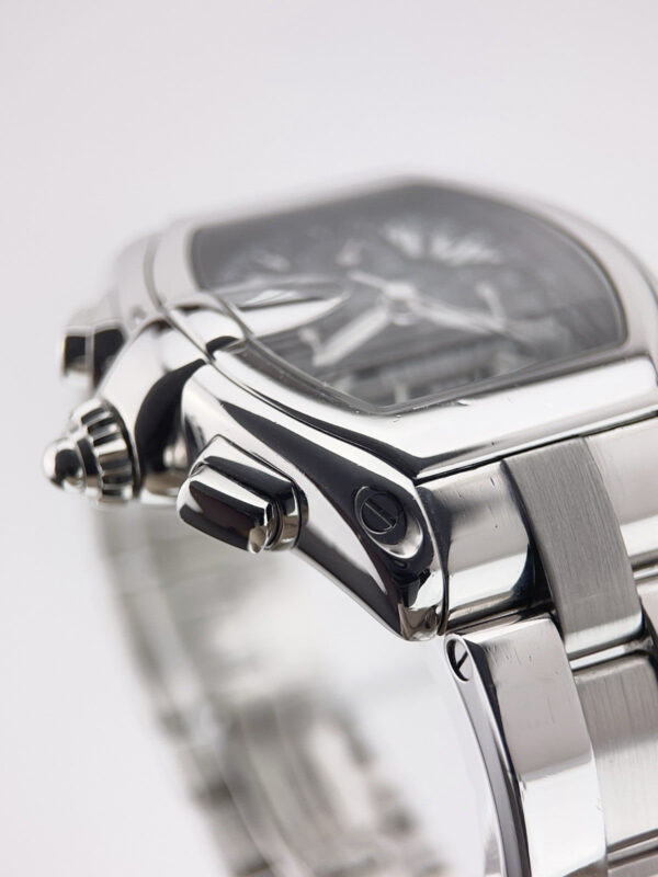 57_eaa1670b-b4f6-49d9-95b3-c412faac51ad Cartier Roadster Stainless Steel Black Dial 40mm Automatic Mens Watch W62007X6