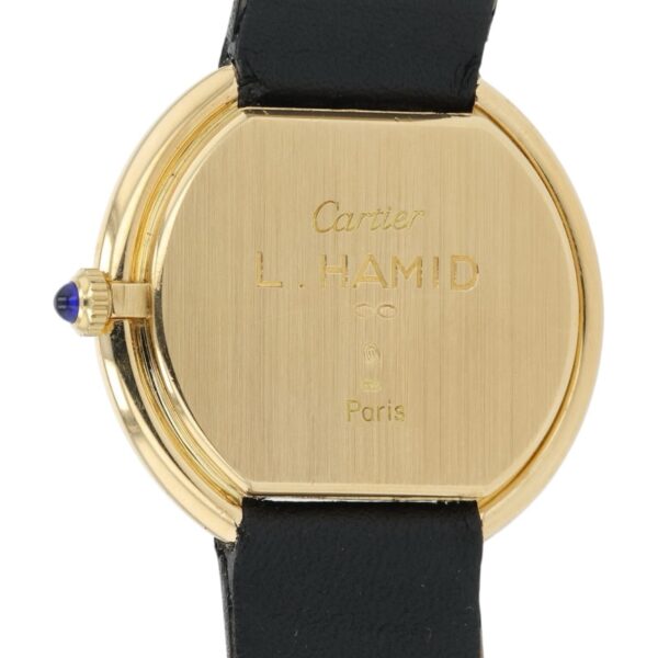 Cartier Stepped Ellipse 18k Yellow Gold 28mm White Dial Manual Wind Watch 7809