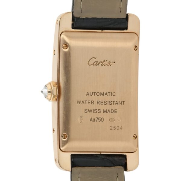 Cartier Tank Americaine 18k Rose Gold Silver Dial 26mm Auto Mens Watch W262003