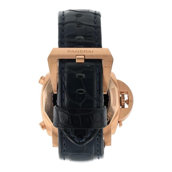 Panerai Luminor Goldtech 18k Rose Gold Blue Dial 44mm Automatic Mens PAM01111