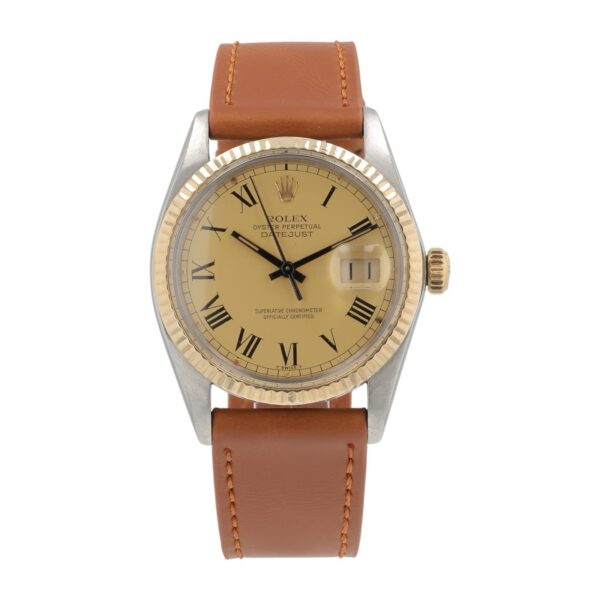 Rolex Datejust Steel & Gold Buckley Dial 36mm Automatic Men’s Watch 16013
