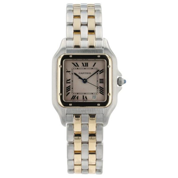 Cartier Panthere Silver Dial Gold and Steel 27mm Quartz Unisex Watch 110000R