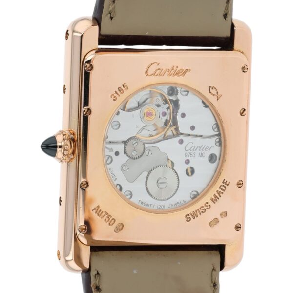 Cartier Tank Louis 18 Rose Gold Brown Dial Manual Wind Men’s Watch W1560002