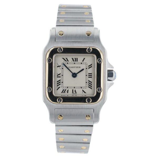 Cartier Santos Gold & Steel Silver Dial 24mm Quartz Women’s Watch 1057930