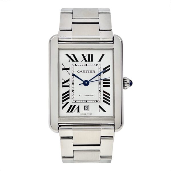 Cartier Tank Solo Date XL Stainless Steel 31mm Automatic Men’s Watch 3515