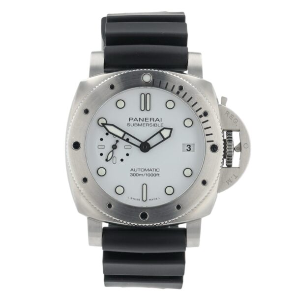 Panerai Submersible White Dial Stainless Steel 42mm Automatic Men’s PAM02223