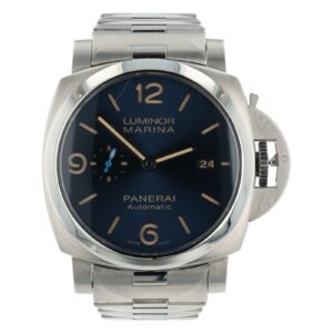 57_ffdc48c7-30fe-40f5-a15d-5b5fb6f375f6 Panerai Luminor Marina Stainless Steel Blue Dial 44mm Automatic Mens PAM01058