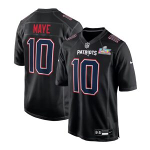 opgkerpgoew-2000x2000-1 Men's New England Patriots #10 Drake Maye Black Super Bowl LX Patch Carbon Fashion Game Jersey